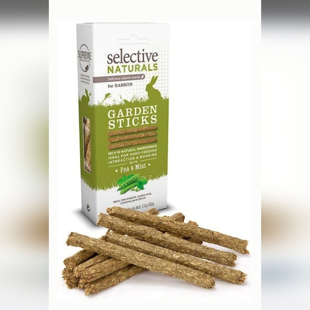 Selective Naturals Garden Sticks for Rabbits - Green, Pocket Pet, Treat, Snack